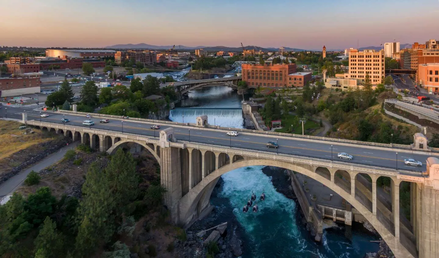 Downtown Spokane and the Spokane River